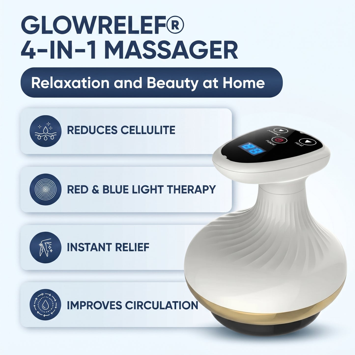 Erramienta de masaje vacuvia glowrelef piel firme